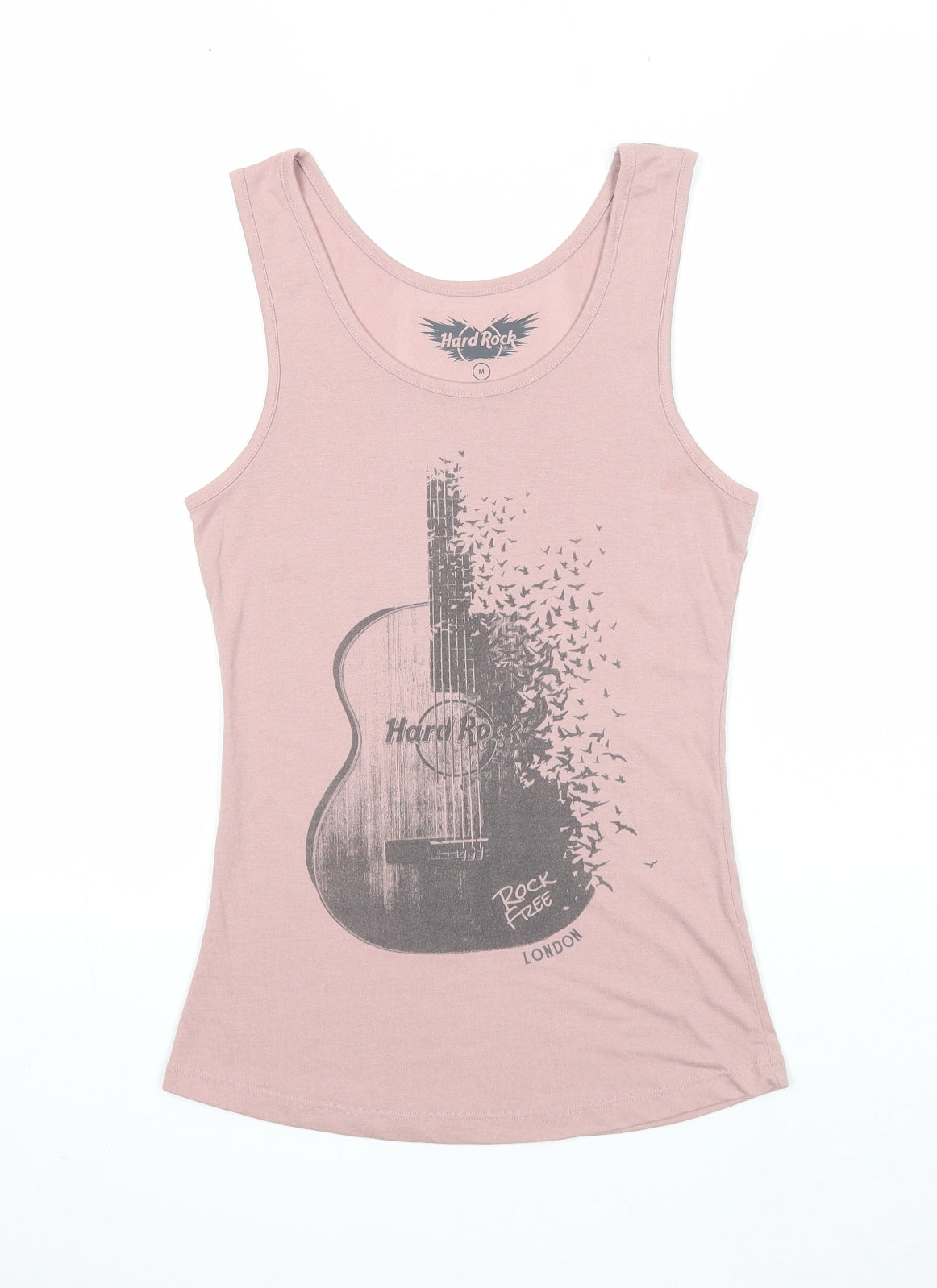 Hard Rock Womens Purple Polyester Basic Tank Size M Round Neck