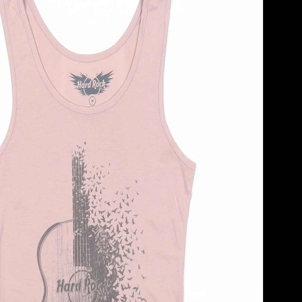 Hard Rock Womens Purple Polyester Basic Tank Size M Round Neck