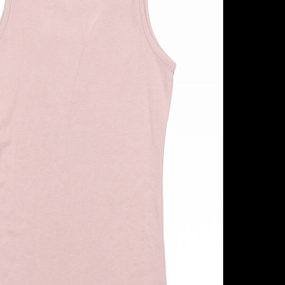 Hard Rock Womens Purple Polyester Basic Tank Size M Round Neck