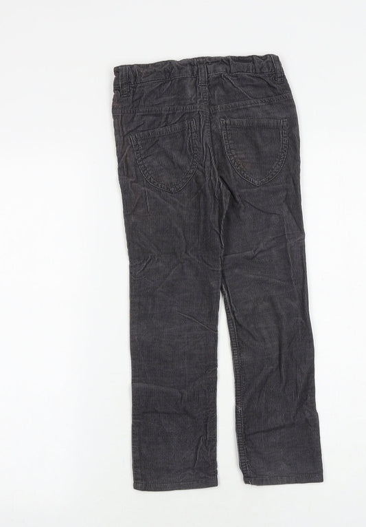 H&M Girls Grey 100% Cotton Carrot Trousers Size 5-6 Years Regular Zip
