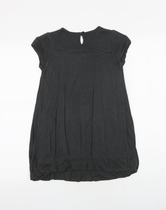 Sergent Major Girls Grey Polyester A-Line Size 7 Years Round Neck Button