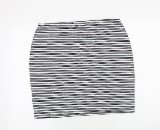 Originals Womens Black Striped Polyester Bandage Skirt Size M
