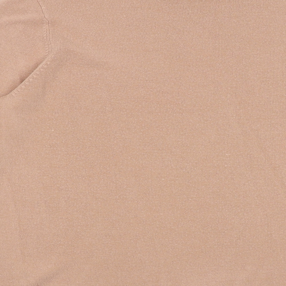 Marks and Spencer Womens Pink Round Neck Acrylic Pullover Jumper Size 14