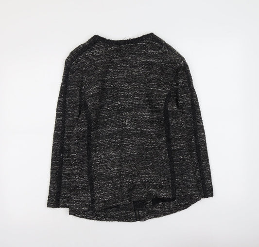 Ann Taylor Womens Grey Geometric Jacket Size M Zip