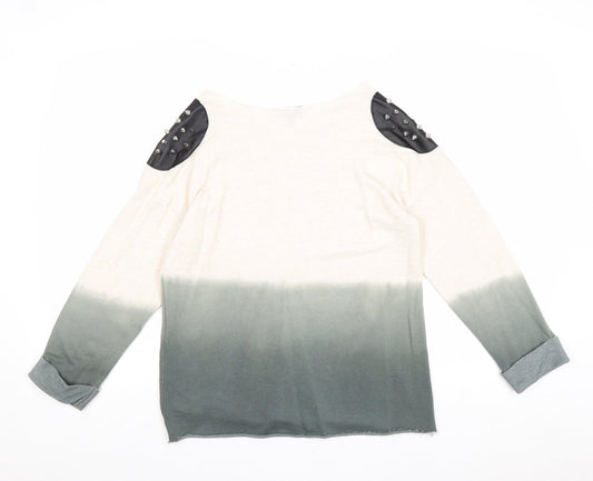 Topshop Womens Multicoloured Cotton Pullover Sweatshirt Size 6 Pullover