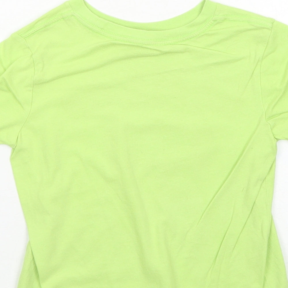 Gap Boys Green Cotton Pullover T-Shirt Size 6 Years Round Neck Pullover - Game On