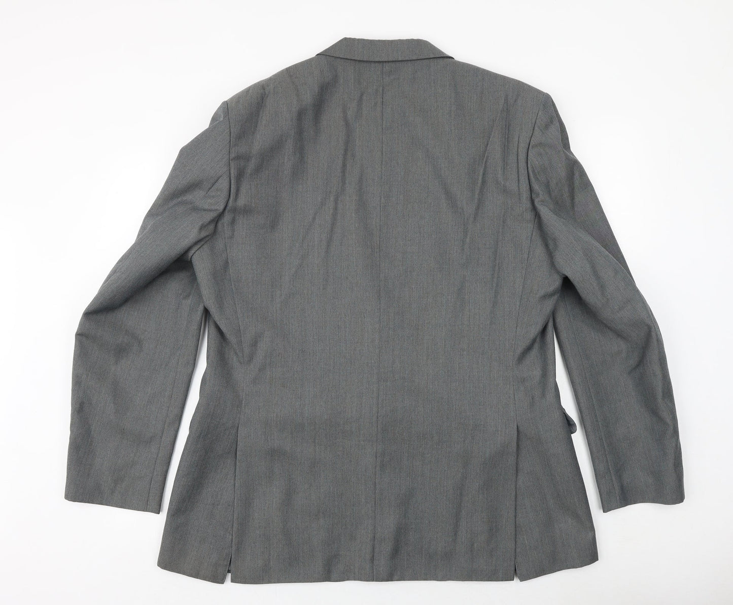 Harbarry of England Mens Grey Polyester Jacket Suit Jacket Size 44 Regular