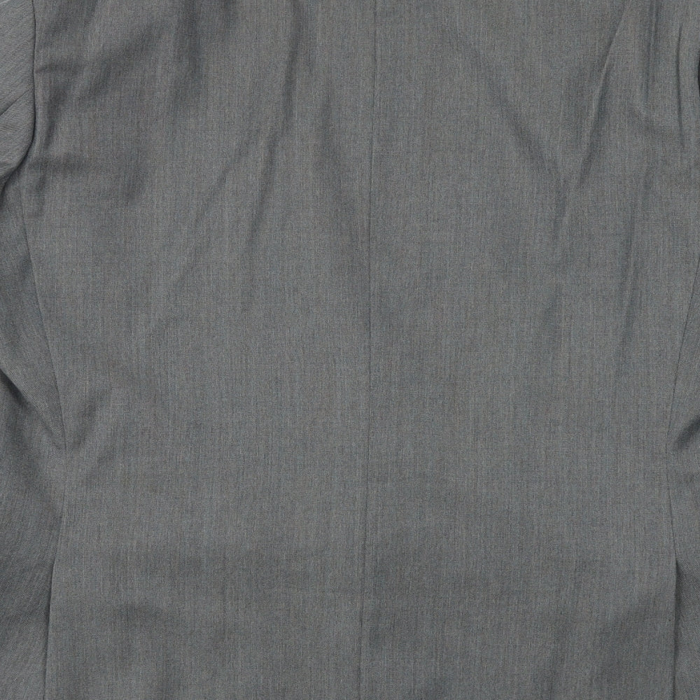 Harbarry of England Mens Grey Polyester Jacket Suit Jacket Size 44 Regular