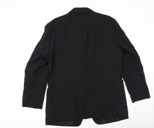 Canada Mens Black Polyester Jacket Suit Jacket Size 44 Regular