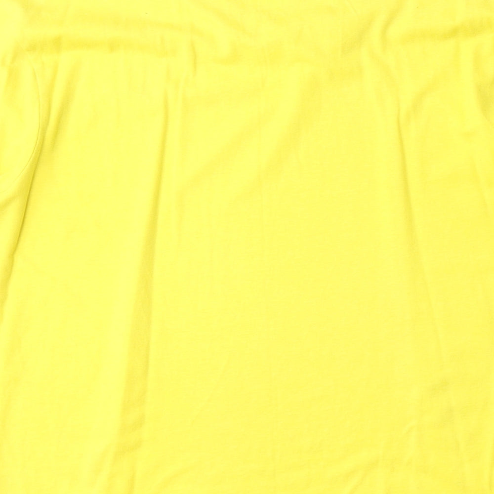 Slazenger Boys Yellow Polyester Basic T-Shirt Size 13 Years V-Neck Pullover