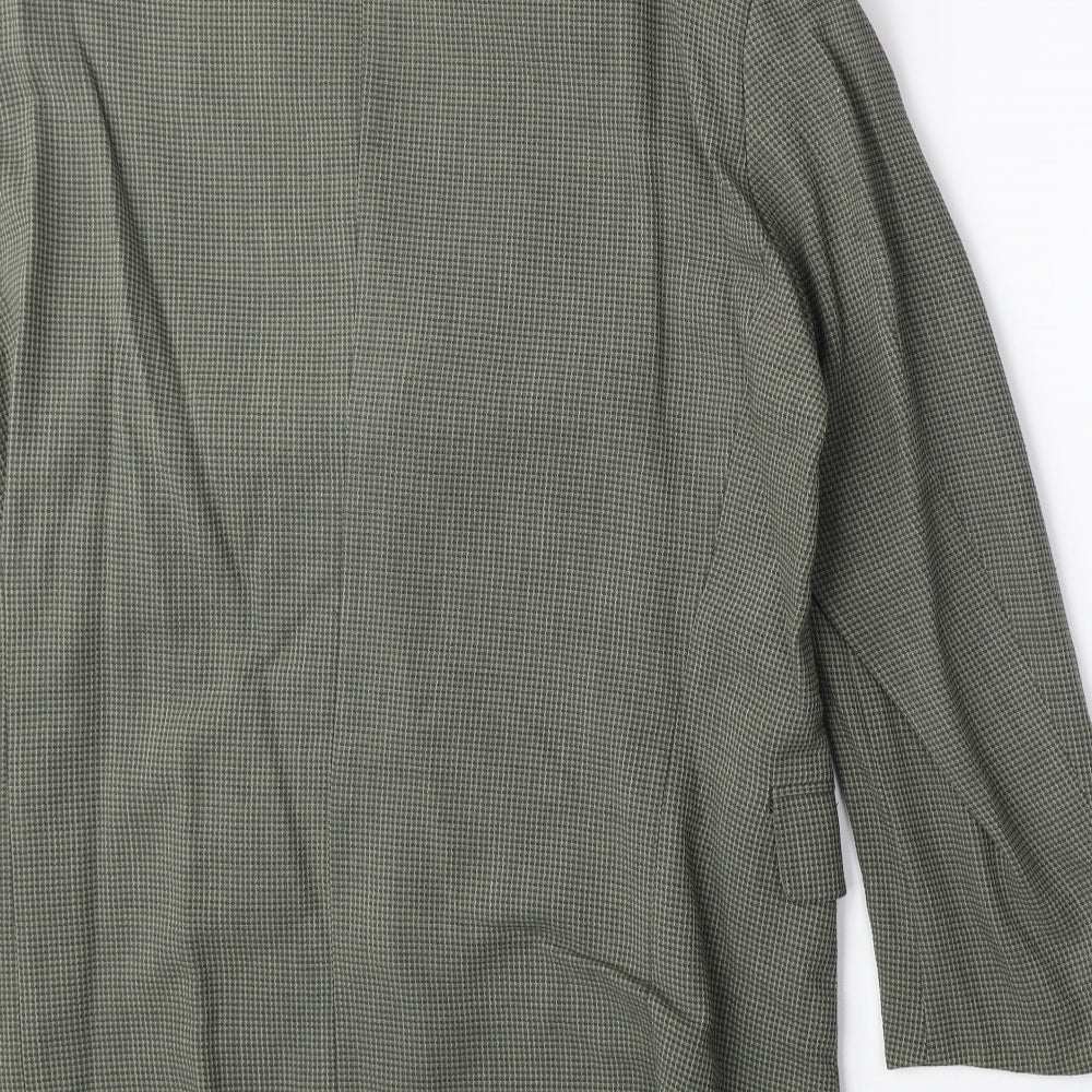 Marks and Spencer Mens Green Cotton Jacket Suit Jacket Size M Regular