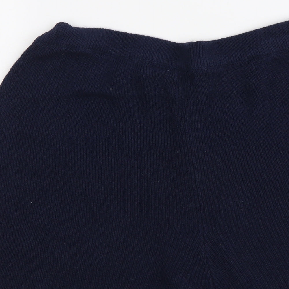 Boohoo Womens Blue Acrylic Hot Pants Shorts Size M L3 in Regular Pull On