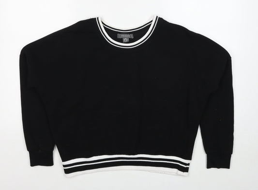 Primark Womens Black Polyester Pullover Sweatshirt Size 4 Pullover - Size 4-6