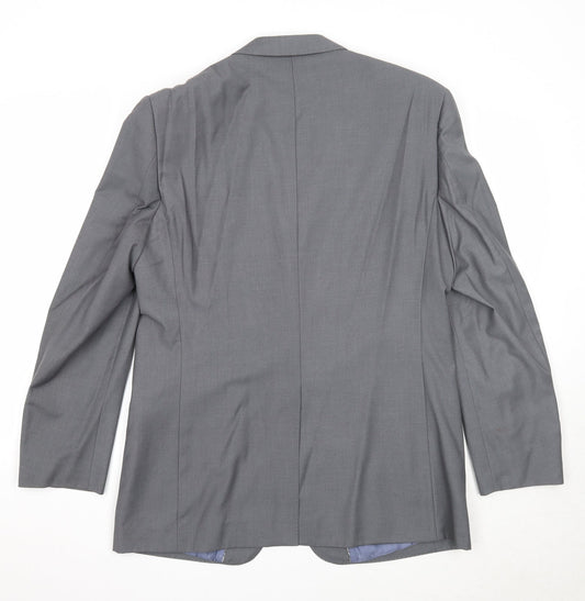 NEXT Mens Grey Polyester Jacket Suit Jacket Size 40 Regular