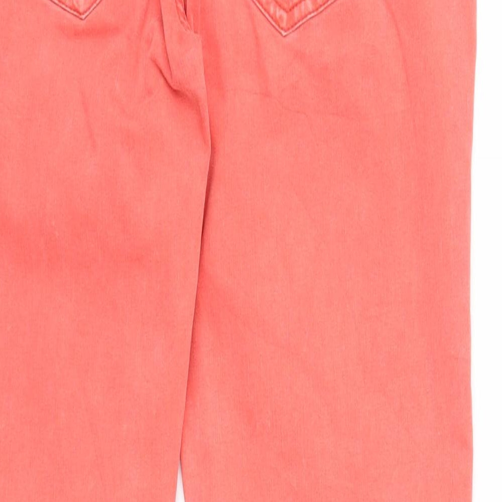 Street One Womens Pink Cotton Straight Jeans Size 26 in L26 in Regular Zip