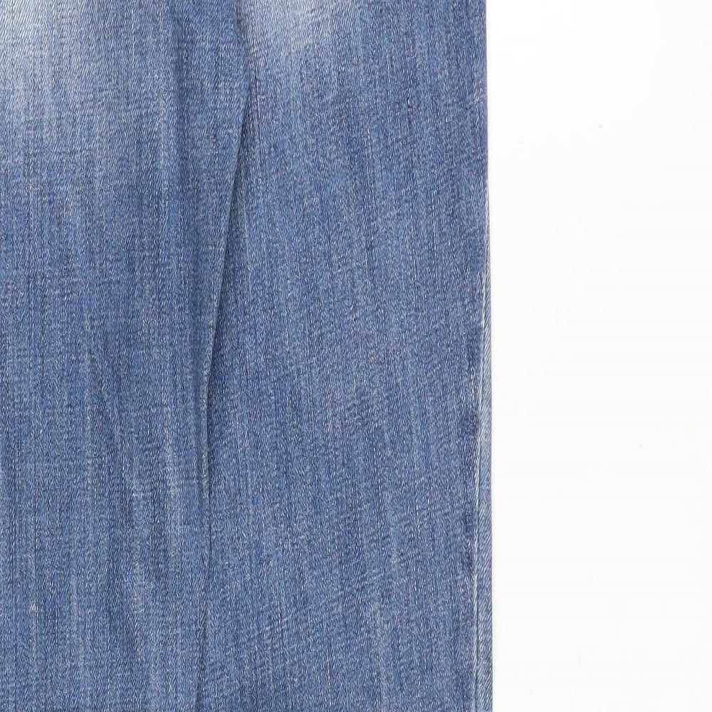 Hollister Womens Blue Cotton Straight Jeans Size 25 in Regular Zip