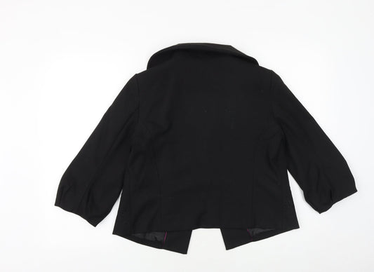 Marks and Spencer Womens Black Jacket Blazer Size 10 Button