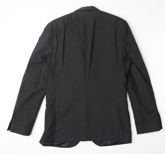 NEXT Mens Grey Polyester Jacket Suit Jacket Size 40 Regular