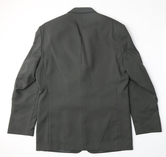Premier Man Mens Grey Polyester Jacket Suit Jacket Size 40 Regular