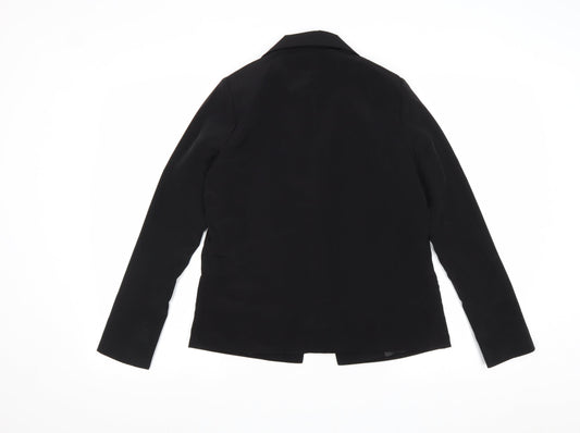 Love Label Womens Black Polyester Jacket Blazer Size 8