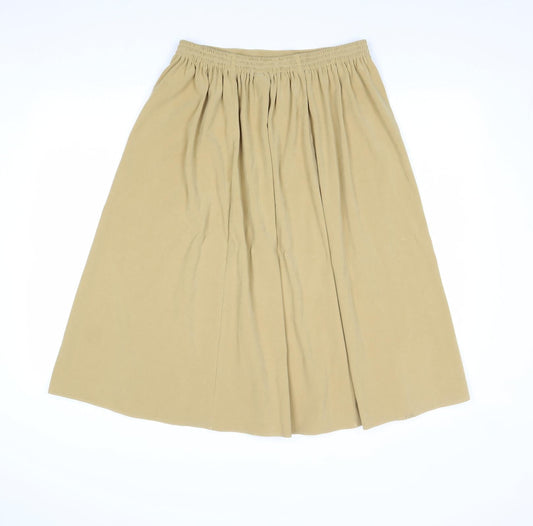 Rosy Womens Brown Floral Polyester Swing Skirt Size 14