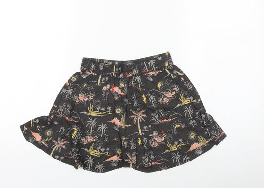 TU Girls Grey Geometric Viscose A-Line Skirt Size 3 Years Regular Pull On