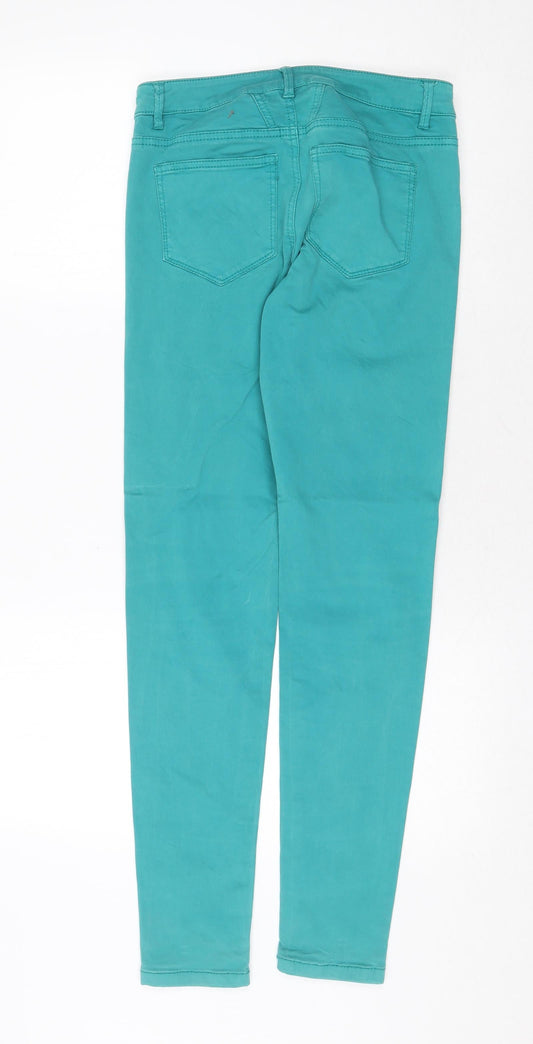 Espirit Womens Green Cotton Skinny Jeans Size 28 in Regular Zip