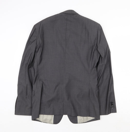 NEXT Mens Grey Wool Jacket Suit Jacket Size 38 Regular