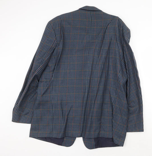 Canda Mens Blue Wool Jacket Suit Jacket Size 46 Regular