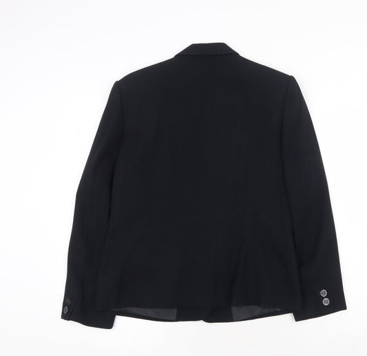 Richards Womens Black Polyester Jacket Suit Jacket Size 12