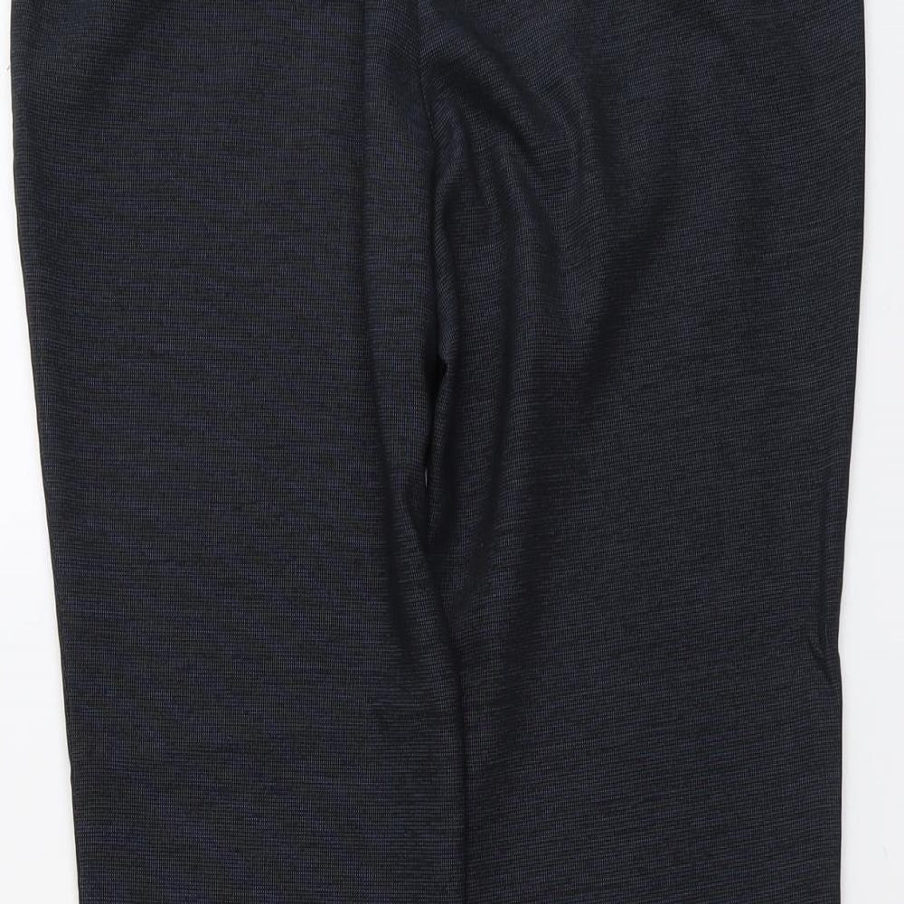 NEXT Womens Blue Polyester Dress Pants Trousers Size 12 L30 in Regular Button