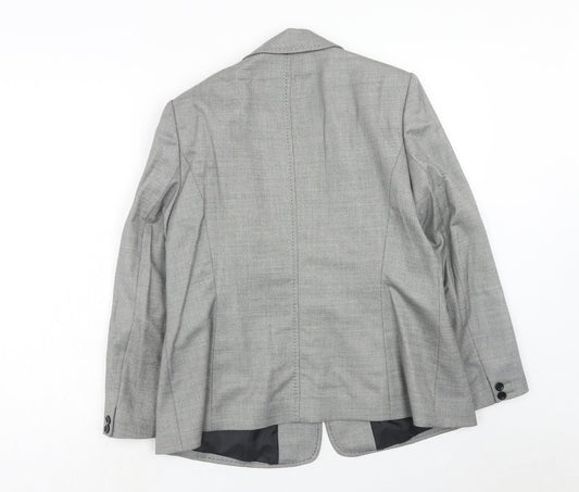 Planet Womens Grey Viscose Jacket Blazer Size 14