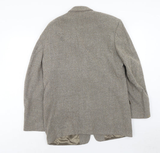 Marks and Spencer Mens Grey Wool Jacket Blazer Size 40 Regular