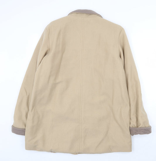 Gabriella Vicenga Womens Beige Jacket Size 16 Button