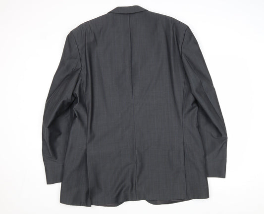 THE LABEL Mens Grey Polyester Jacket Suit Jacket Size 44 Regular