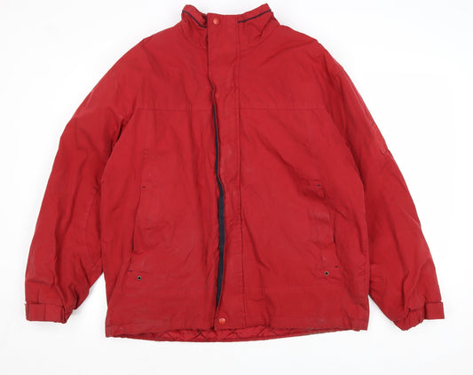 Dunnes Mens Red Jacket Size M Zip