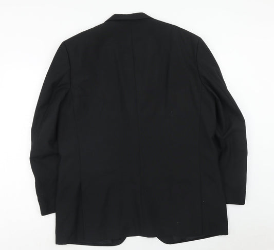 FH Mens Black Polyacrylate Fibre Jacket Suit Jacket Size 44 Regular