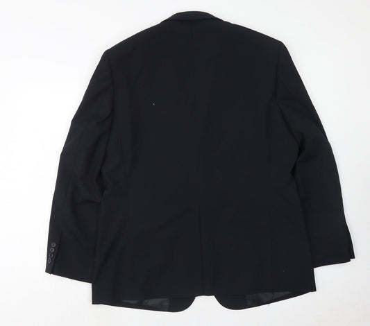 Charlton Gray Mens Blue Polyester Jacket Suit Jacket Size 44 Regular