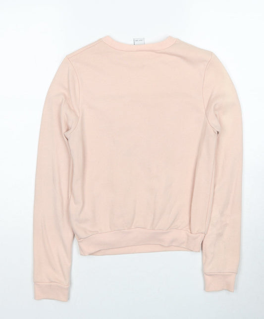 Lost Ink Womens Pink Cotton Pullover Sweatshirt Size 8 Pullover