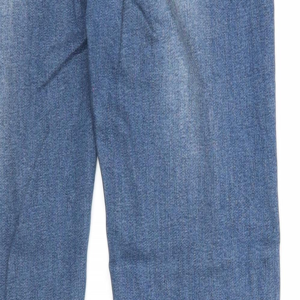 Preworn Womens Blue Cotton Skinny Jeans Size 29 in Regular Zip