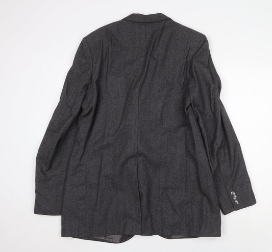 Dunn & Co Mens Grey Wool Jacket Suit Jacket Size 42 Regular