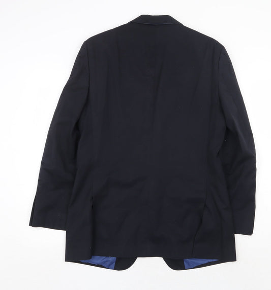 Marks and Spencer Mens Blue Polyester Jacket Suit Jacket Size 38 Regular