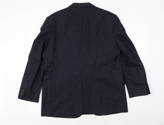 Impressions Mens Blue Wool Jacket Suit Jacket Size 42 Regular