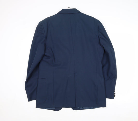 Classic Man Mens Blue Polyester Jacket Blazer Size 42 Regular