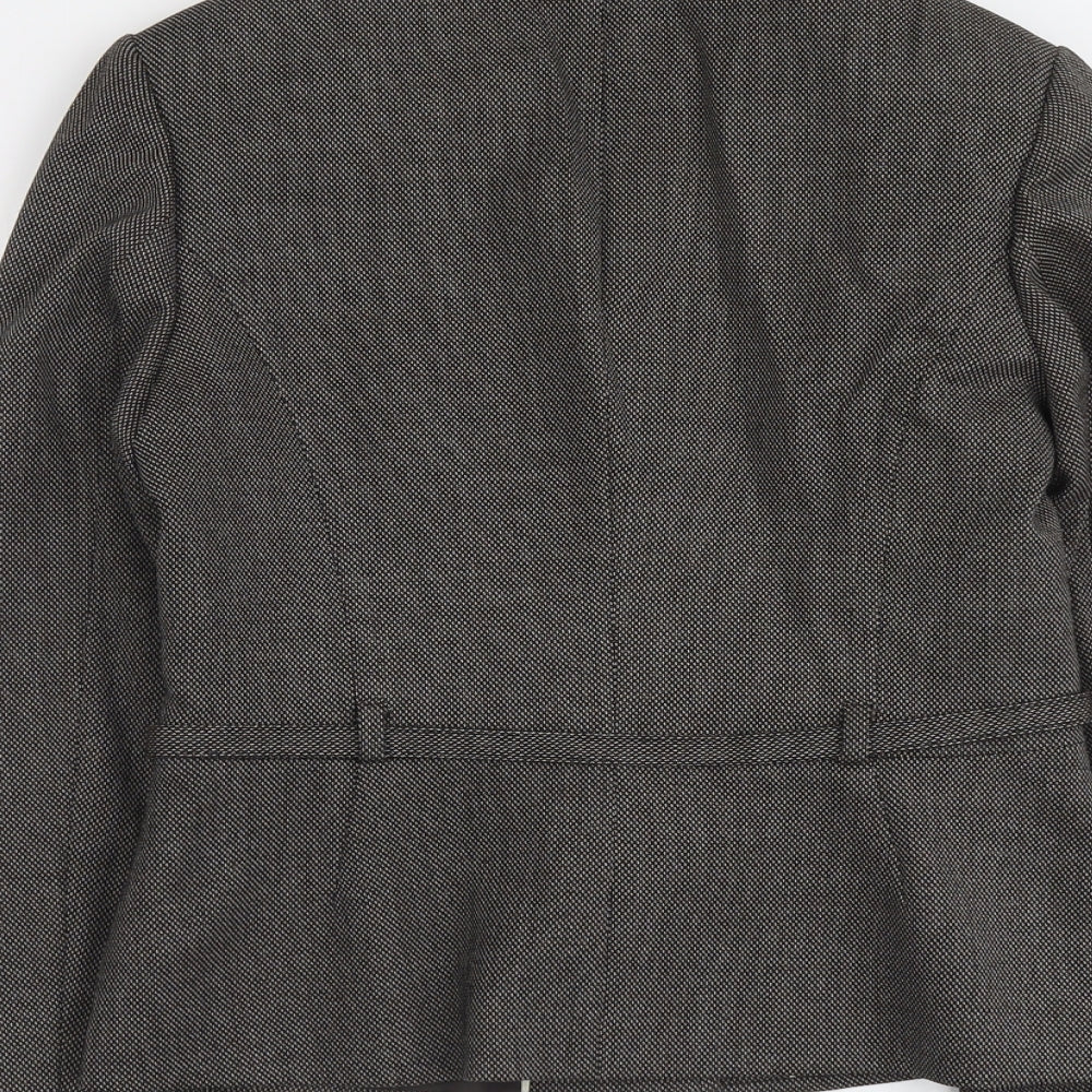 NEXT Womens Brown Polyester Jacket Blazer Size 10