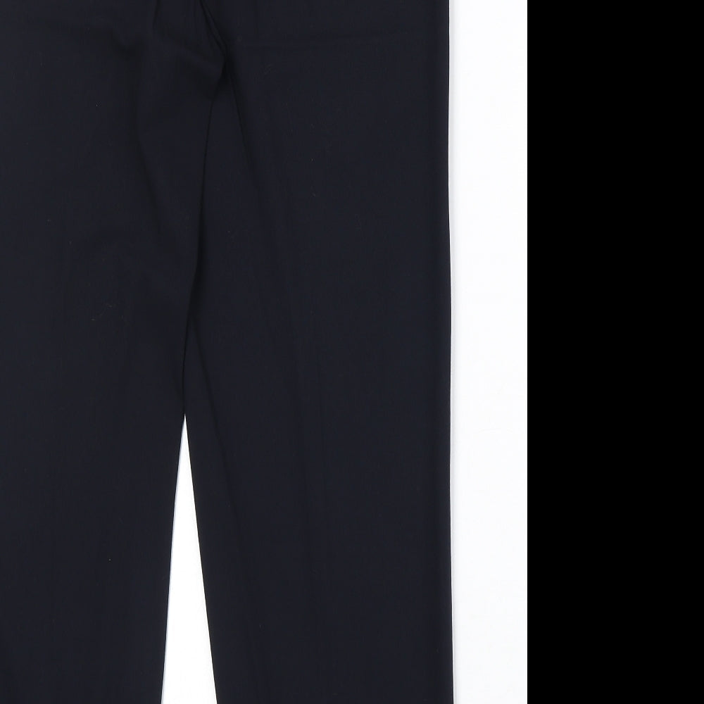 Marks and Spencer Womens Black Polyester Carrot Trousers Size 14 Regular Zip - Zipped Pockets