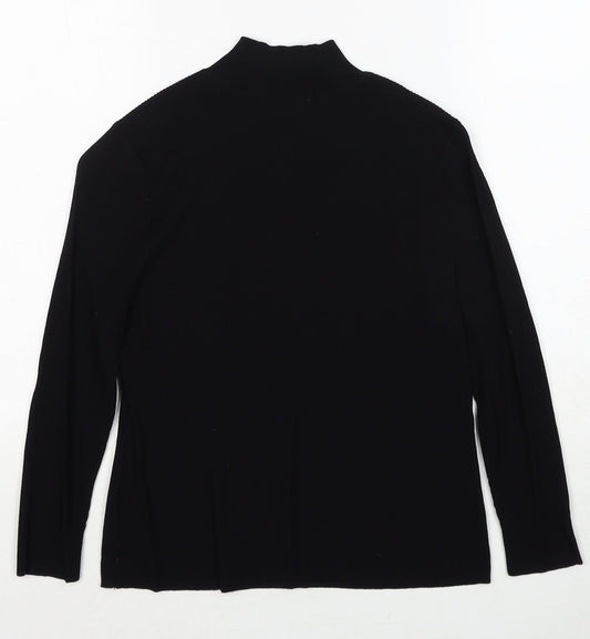 ASOS Womens Black Mock Neck Viscose Pullover Jumper Size 6