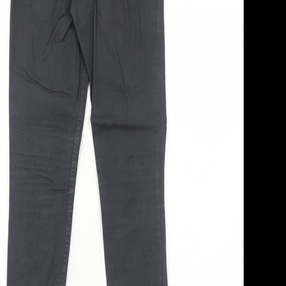 H&M Womens Black Cotton Skinny Jeans Size 6 Regular Zip