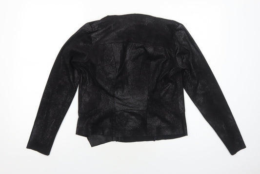 Selection Womens Black Jacket Size 8 Zip