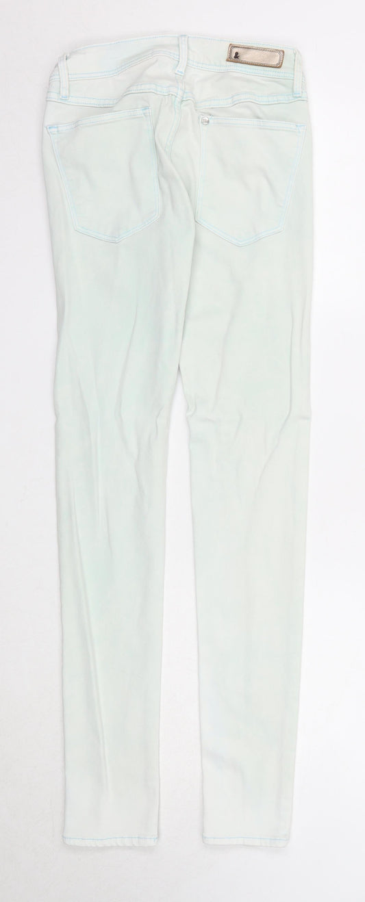 &Denim Womens Blue Cotton Skinny Jeans Size 27 in L32 in Regular Zip